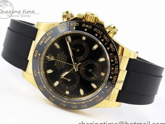 MiroTime 0103 DAYTONA 116518 APSF 1:1 BEST EDITION BLACK DIAL ON OYSTERFLEX RUBBER STRAP SH RelaxedFit 1782